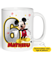 Mug Anniversaire Mickey âge et prénom à personnaliser