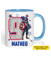 Mug Anniversaire Capitain América âge et prénom à personnaliser