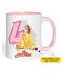 Mug Anniversaire Belle et la bête âge et prénom à personnaliser