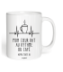 Mug Mon cœur bat au rythme du café