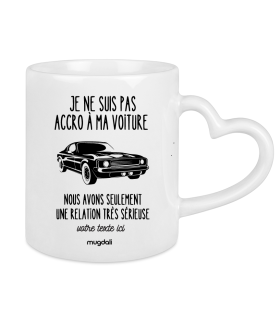 Mug Je ne suis pas accro à ma voiture