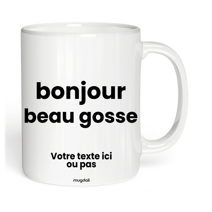 Tasse bonjour beau gosse