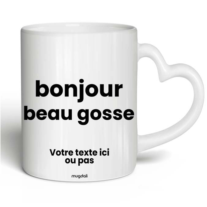 Tasse bonjour beau gosse