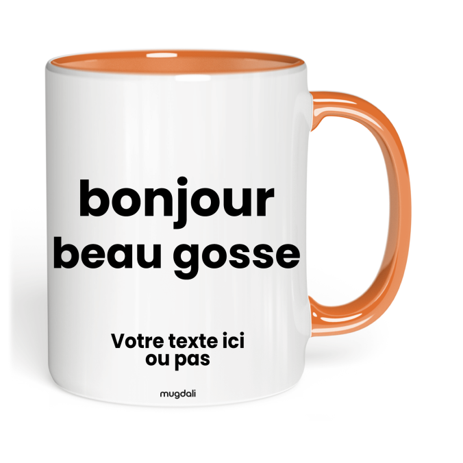 Tasse bonjour beau gosse