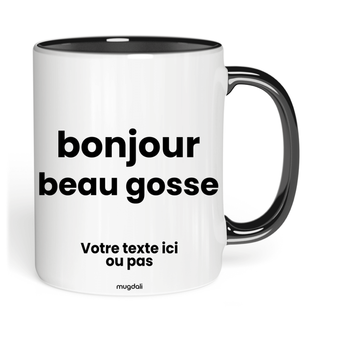 Tasse bonjour beau gosse