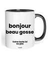 Tasse bonjour beau gosse