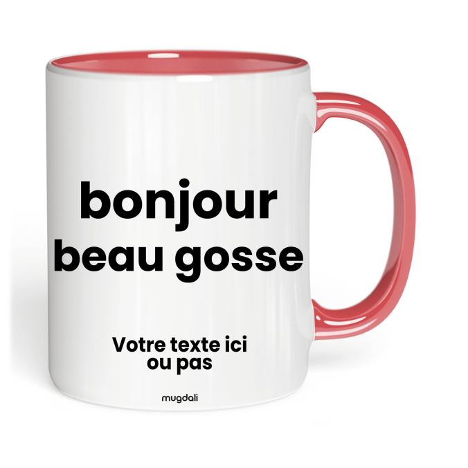 Tasse bonjour beau gosse