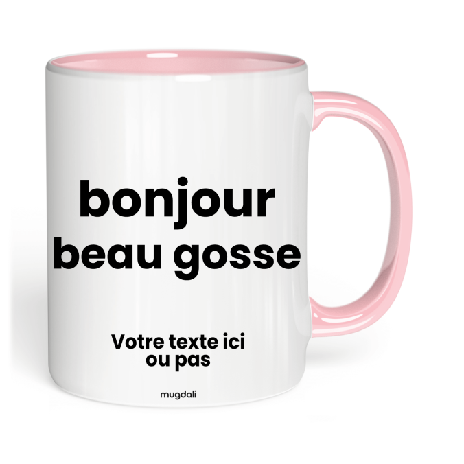 Tasse bonjour beau gosse