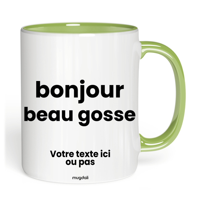 Tasse bonjour beau gosse