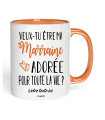 Mug veux-tu être ma marraine adorée pour la vie ?
