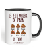 Tasse Les merdeux de papa jusqu'a 6 prénoms personnalisable
