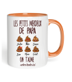 Tasse Les merdeux de papa jusqu'a 6 prénoms personnalisable