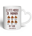 Tasse Les merdeux de maman jusqu'a 6 prénoms personnalisable